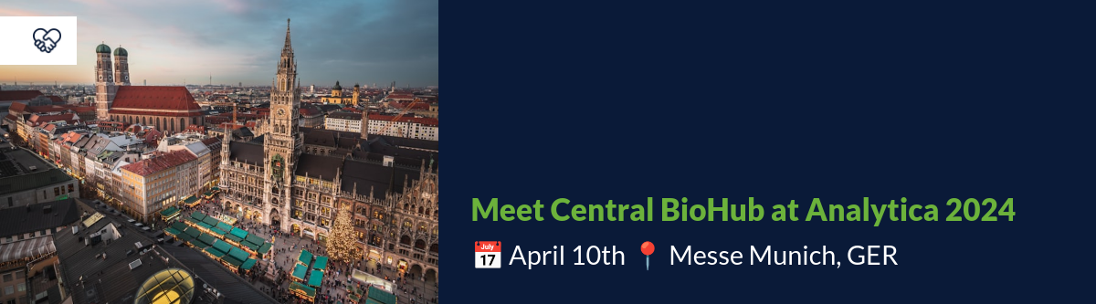 Banner Join Central BioHub at Analytica 2024